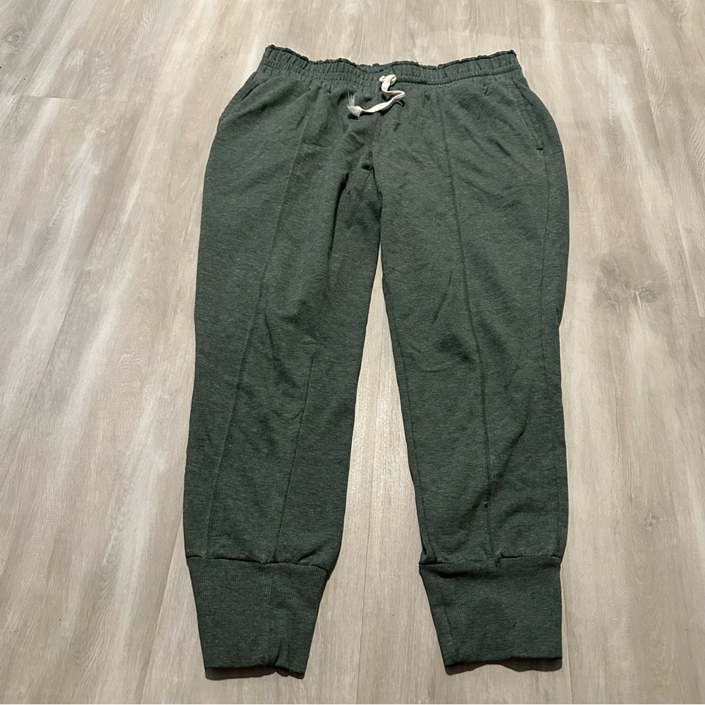 Xhilaration Green Knit Jogger Stretch Pants Sz L